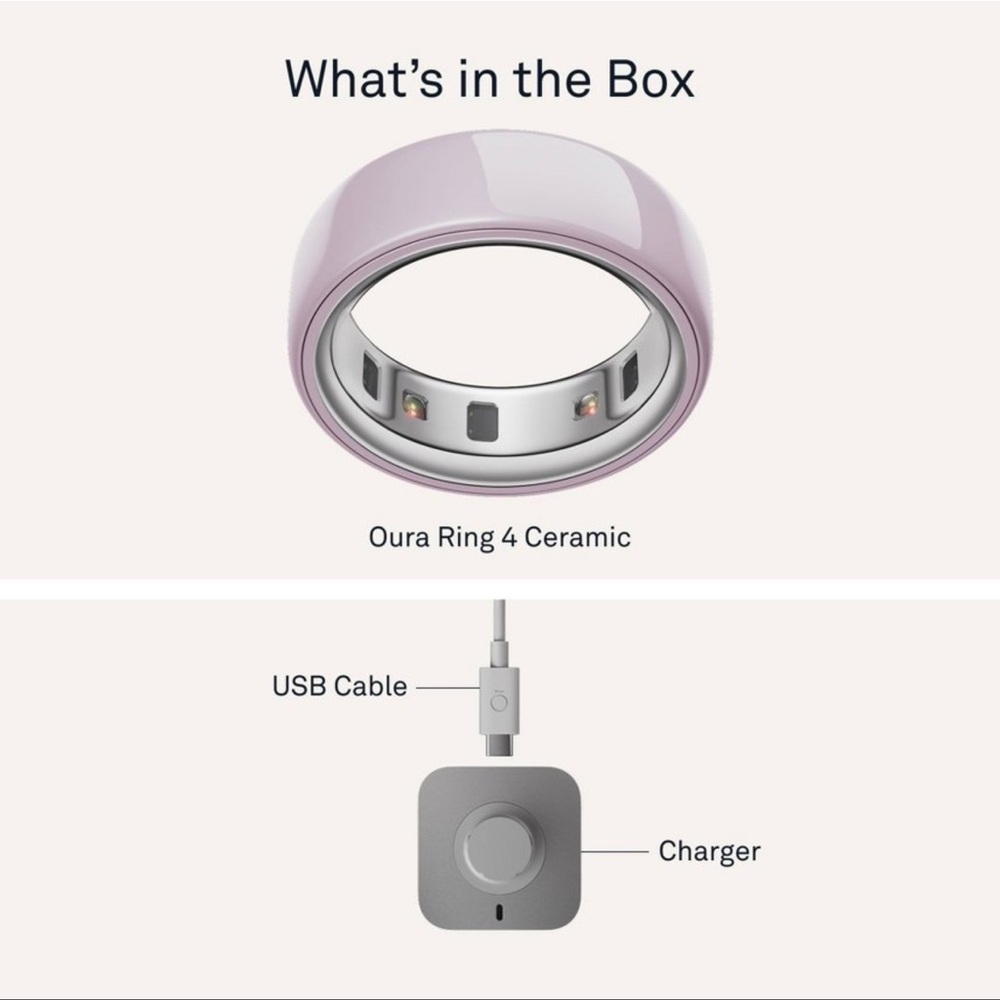 Oura Ring 4 Ceramic Soft Pink (Petal) - Size 11 - Picture 6 of 6